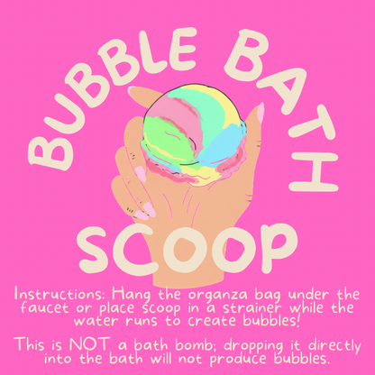 Bubble bath scoops